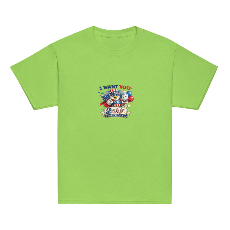 BMT Kids I Want You 250 Youth classic tee – XS, Lime