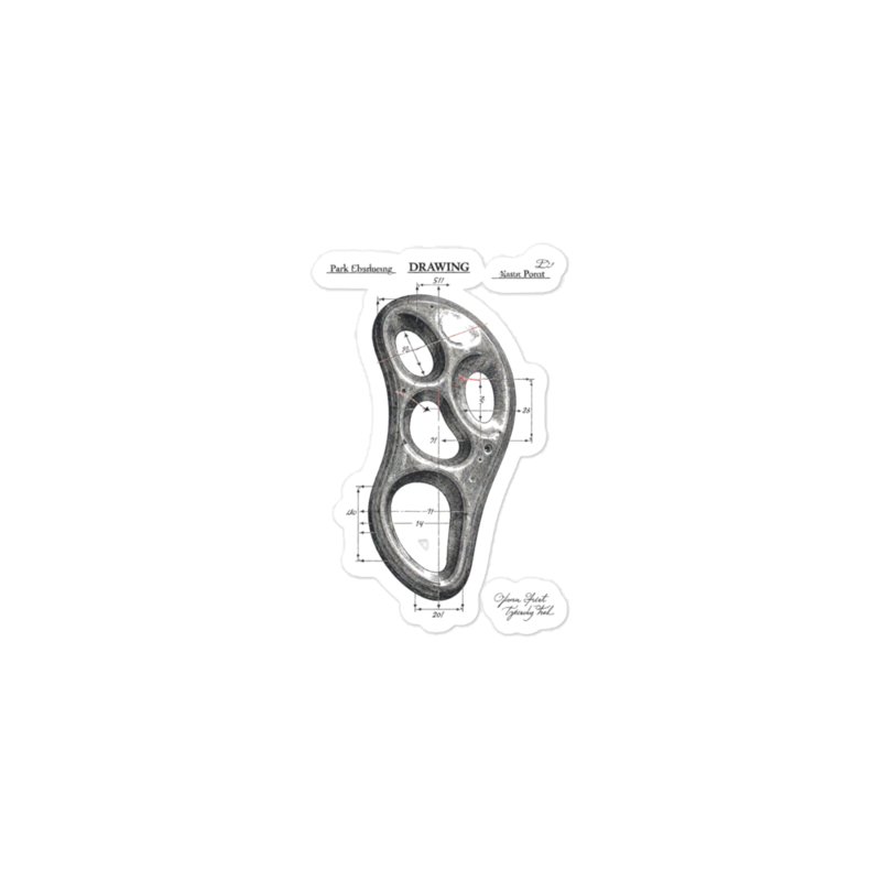 The Hangboard Sticker mockup