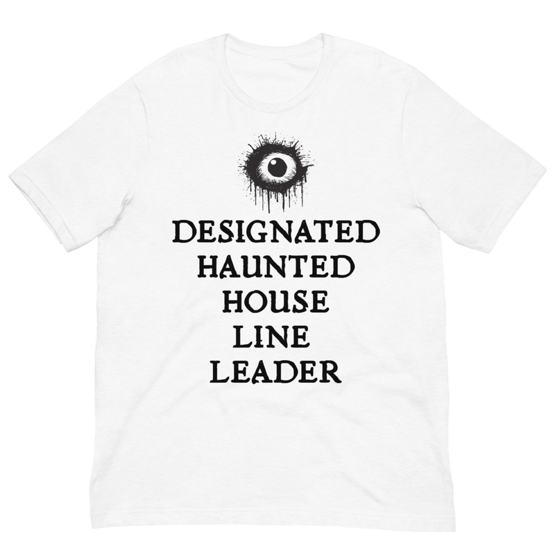 Haunted House Line Leader Tee – 3XL, Solid White Blend