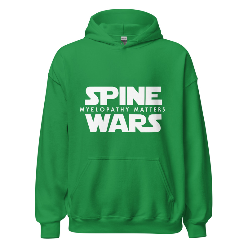 Spine Wars Myelopathy Matters White Print Hoodie