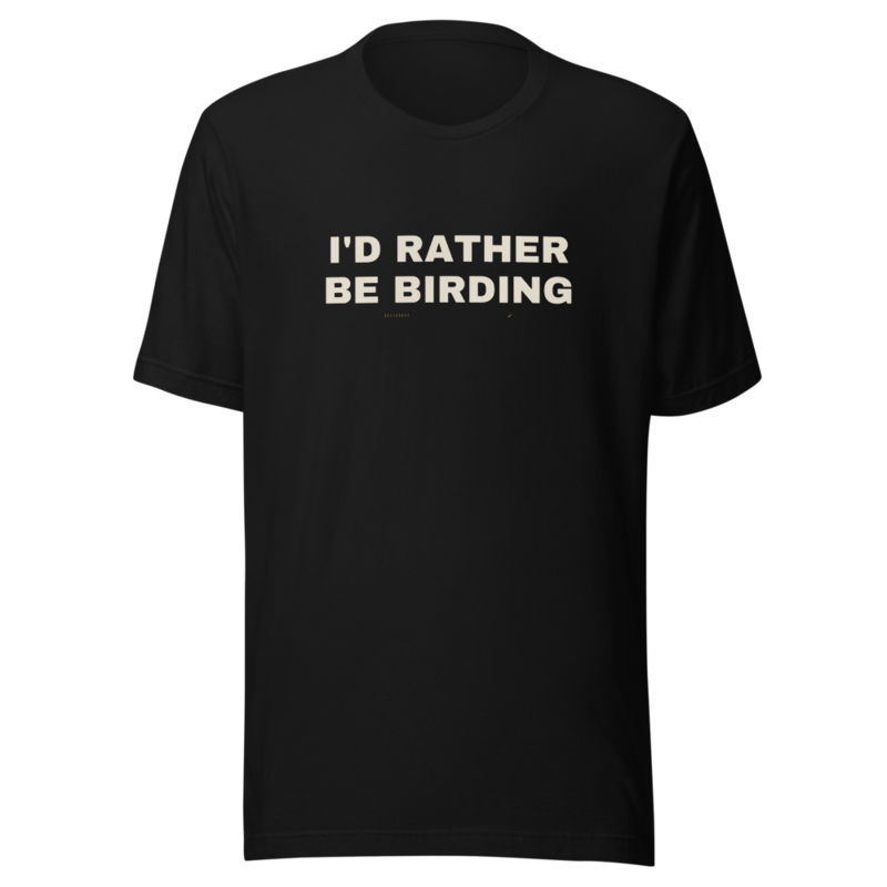 I'D RATHER BE BIRDING Tee mockup