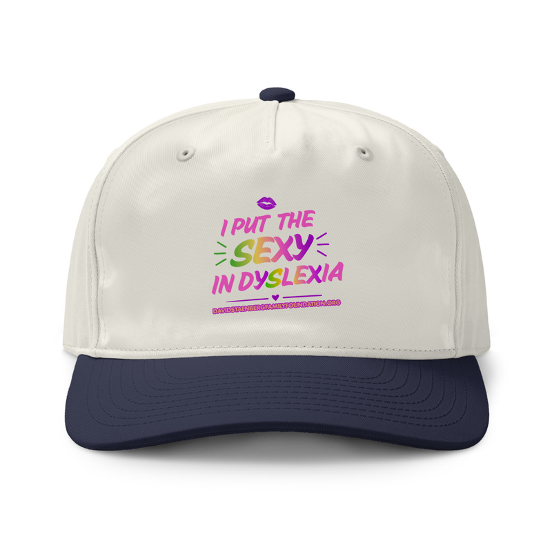 Class two-tone cap | Dyslexia v1 – One size, Natural / Midnight