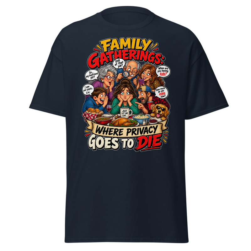 Family Privacy - Unisex classic tee – 2XL, Navy