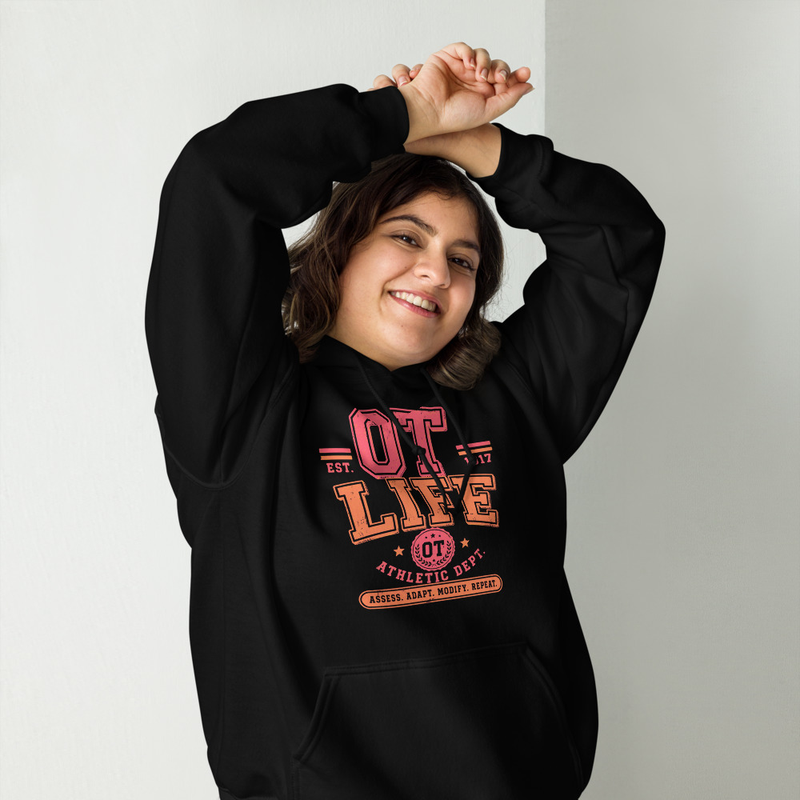 Hoodie: Orange OT Life | Occupational Therapy Unisex Hoodie