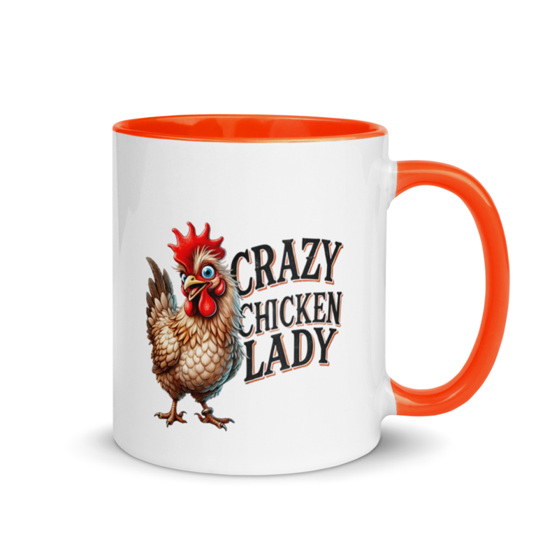 Crazy Chicken Lady Mug with Color Inside