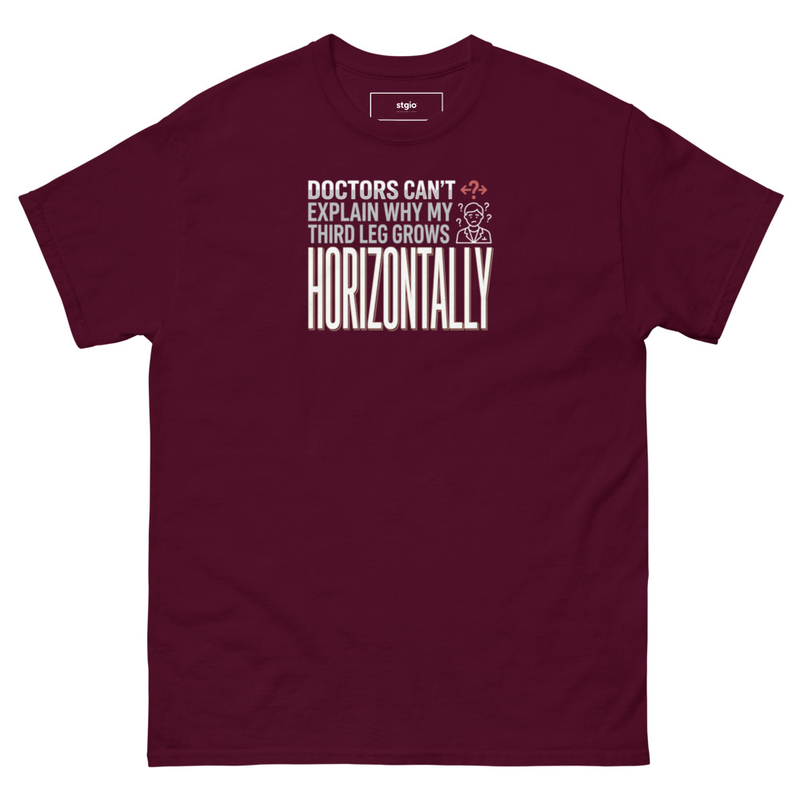Dr can't explain Unisex classic tee – M, Maroon