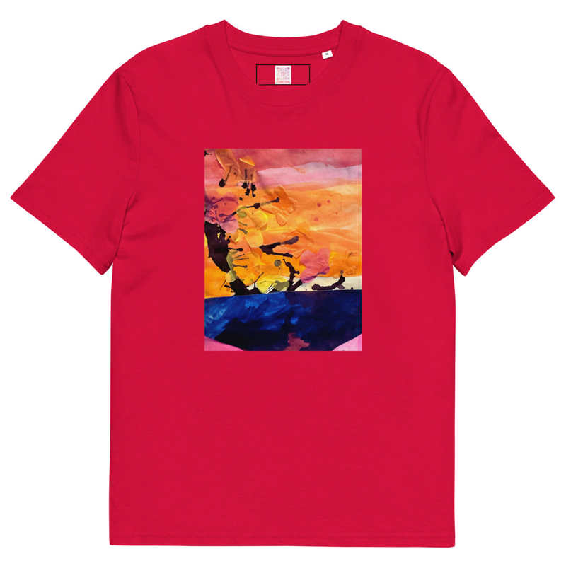 The Cherry Blossom - Unisex organic cotton t-shirt – S, Red