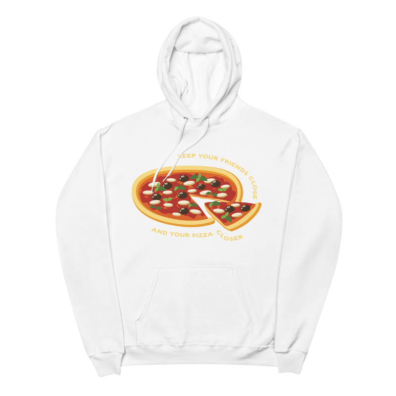 Keep Your Friends Close and Your Pizza Closer - Unisex Premium Sweater - pizza, italian, dough, pepperoni, italy, oven baked, chefs, chef,  