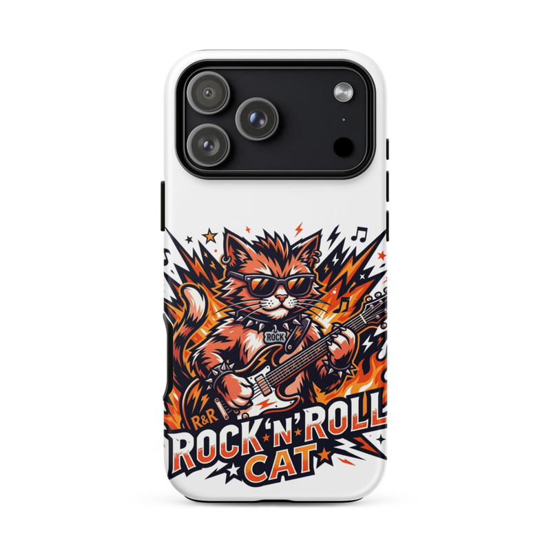 Tough Case for iPhone®: Rock N Roll Cat – iPhone 17 Pro Max, Matte