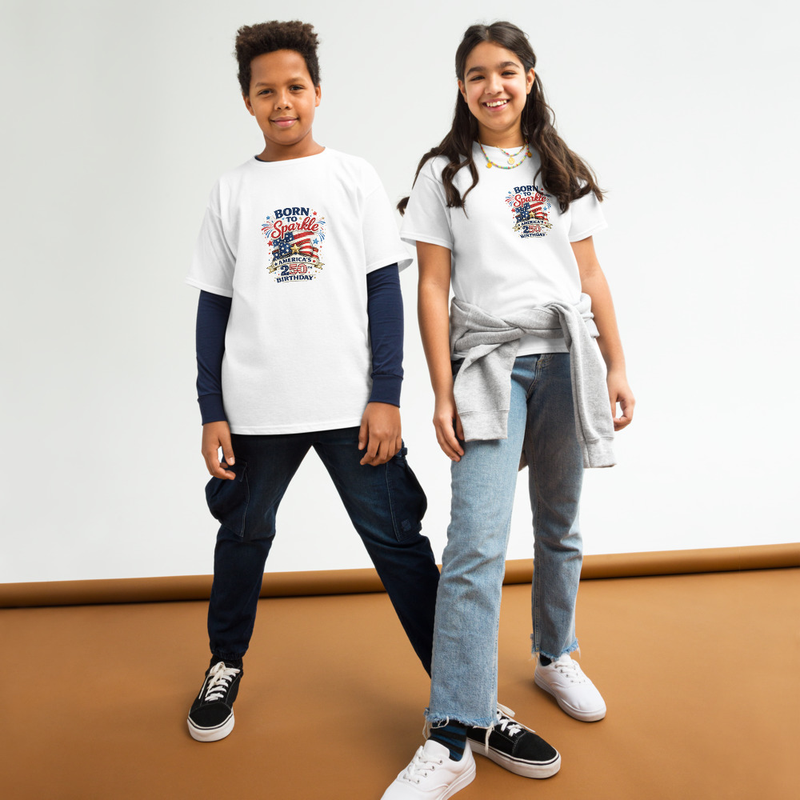 BMT Kids 250 years of Sparkles Youth classic tee – XS, White