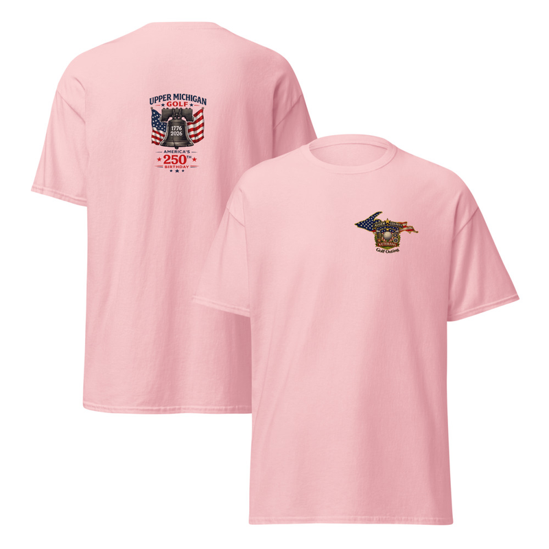 Alger Country Veteran's Golf Outing Logo #2 Unisex classic tee – S, Light Pink