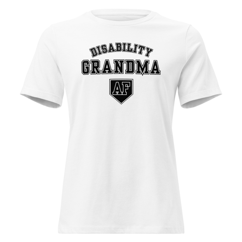 Disability Grandma AF *black text* – 3XL, White