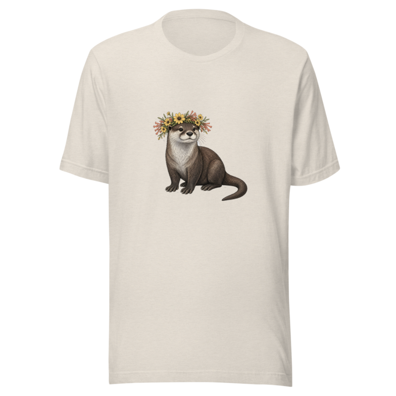 River Otter Flower Crown Tee — Floof