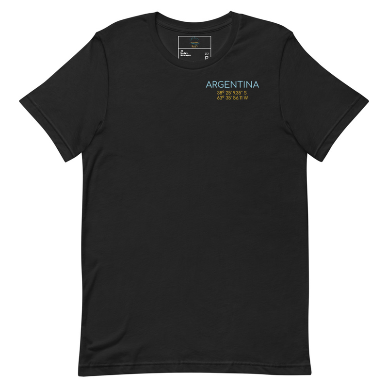 Argentina Rivers Map Unisex t-shirt view 2
