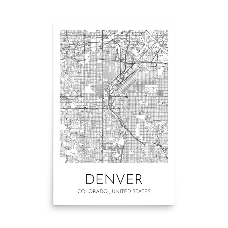 Denver Street Map - Light — —