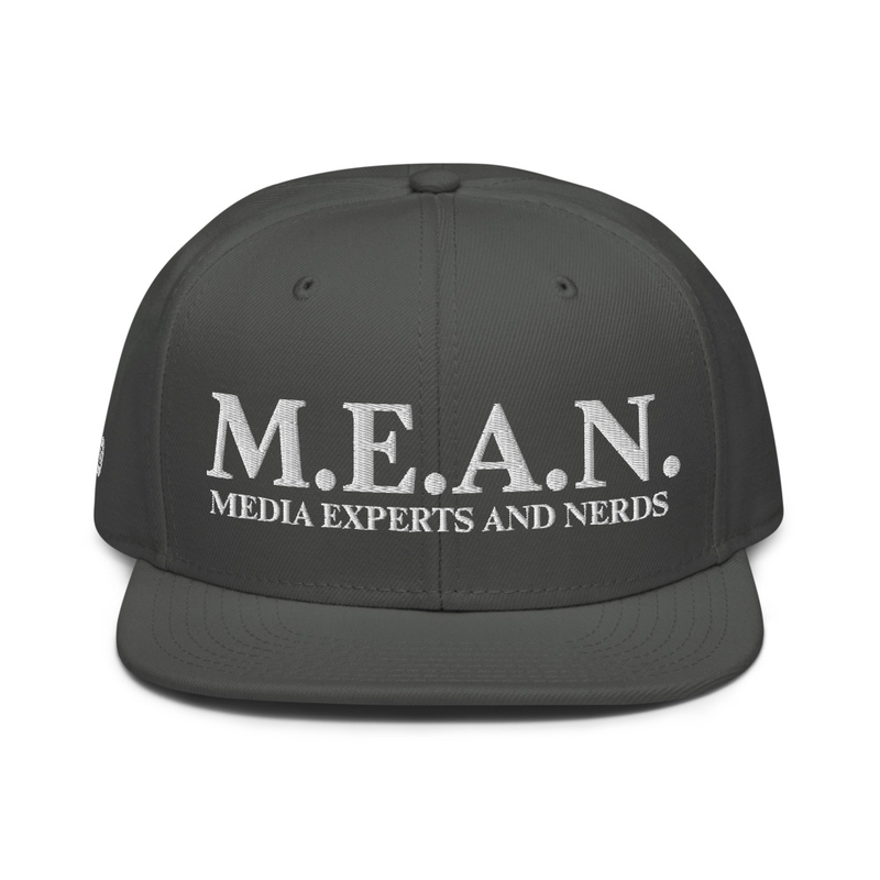 Official M.E.A.N. Snapback – One size, Charcoal gray
