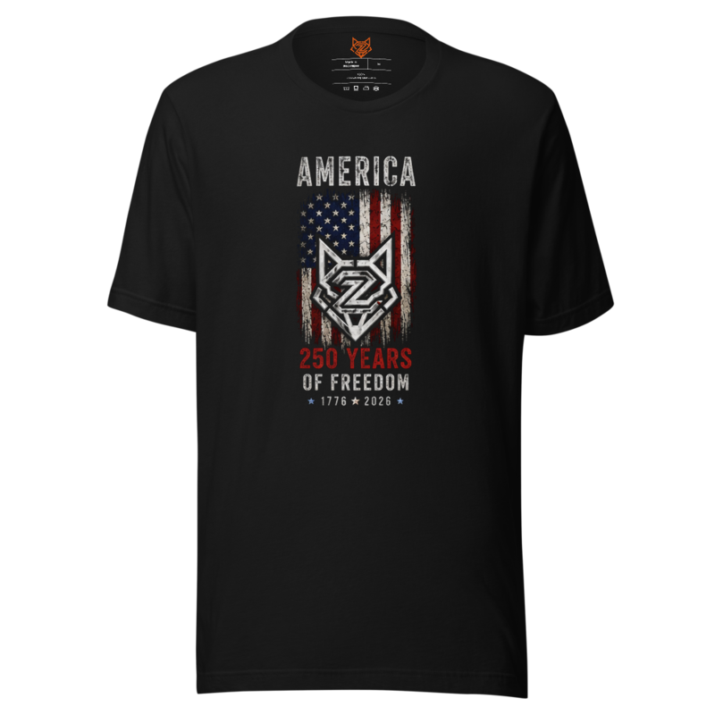 America's 250th — Stars & Stripes 250 | Double-Sided Tee — Black / XS