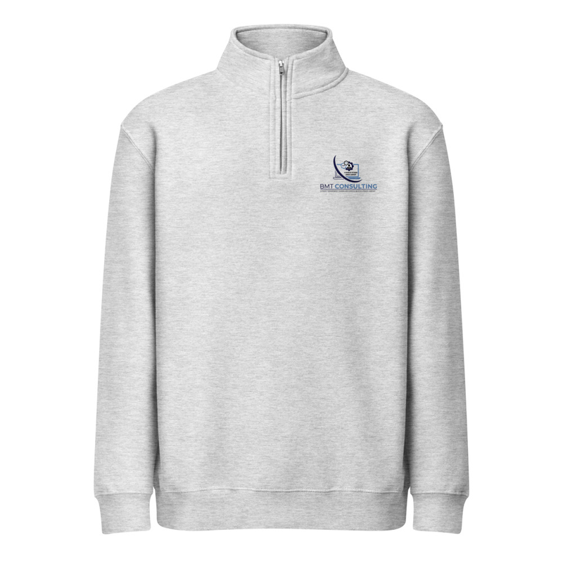 BMT Logo Lane Seven LS14014 Premium 1/4 Zip Sweatshirt – XL, Heather Grey