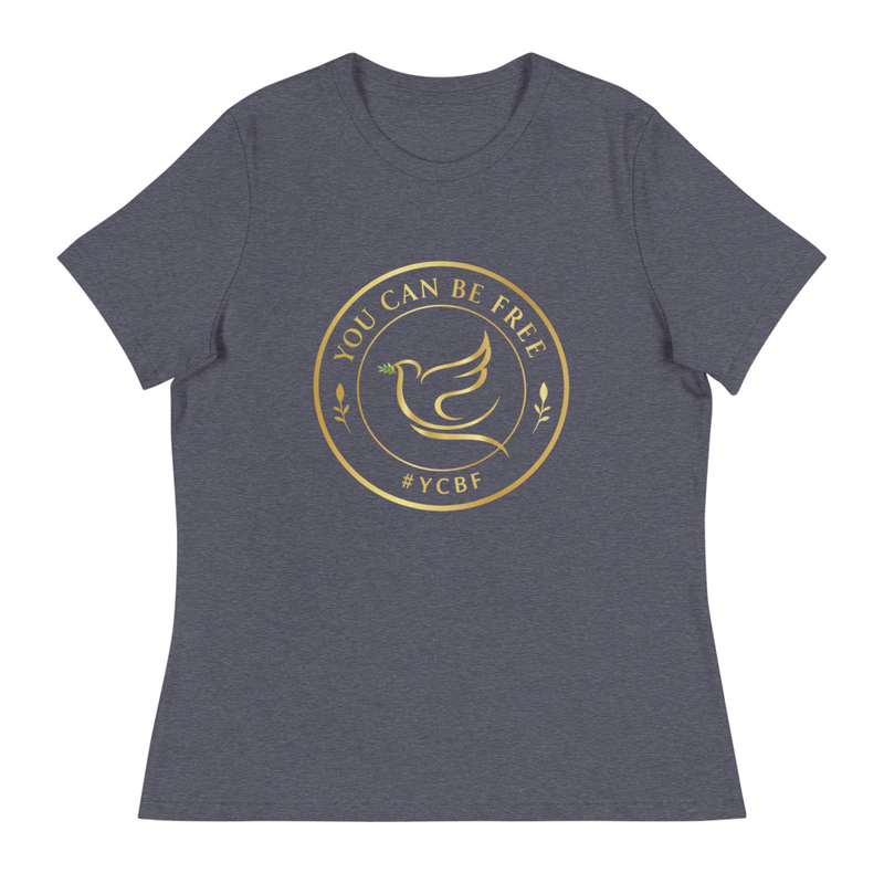 YCBF Women's Gold Freedom Emblem Tee – XL, Heather Navy
