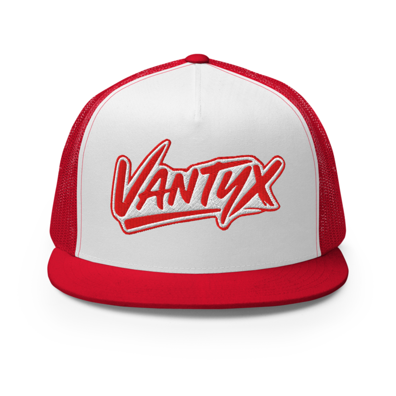 Vantyx - Snapback Trucker Cap - Red & White