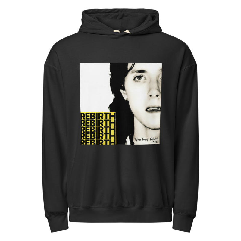 REBIRTH Album Cover Hoodie in Black