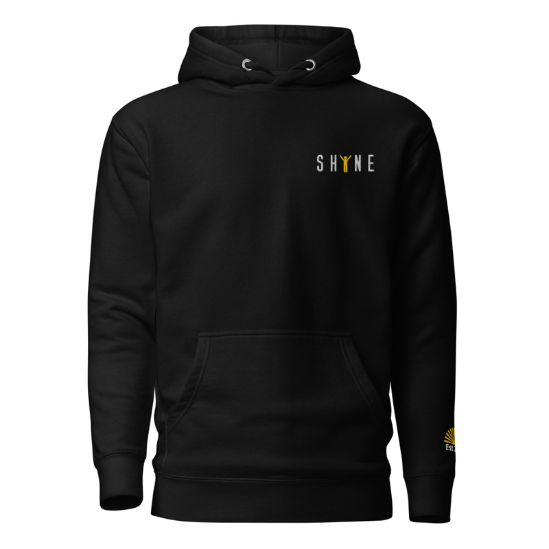 "SHINE" Unisex Hoodie – M, Black