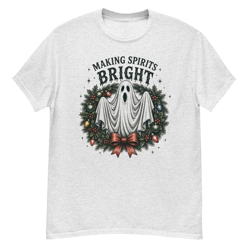 Ghost Christmas Shirt | Vintage Wreath Holiday Tee