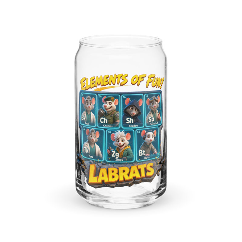 Elements Of Fun 16oz Can Glass