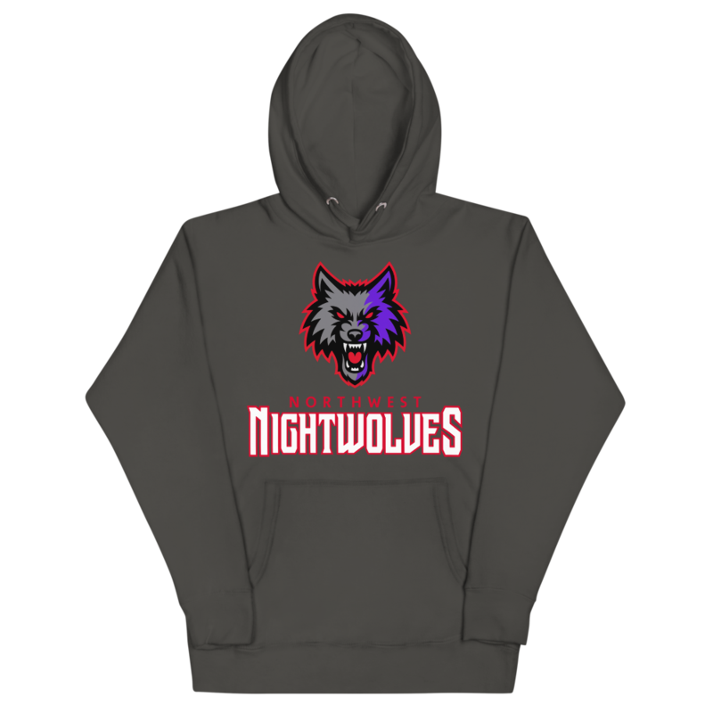 Northwest Nightwolves - Black Logo Hoodie – XL, Vintage Black