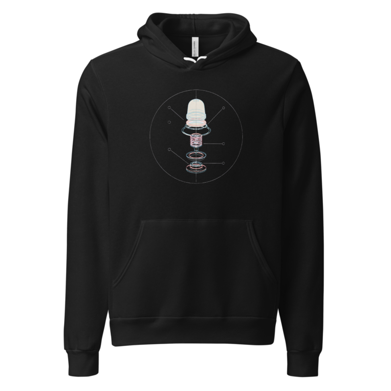 Exploded Bumper Diagram Hoodie (Artist Series) — Pinball merch