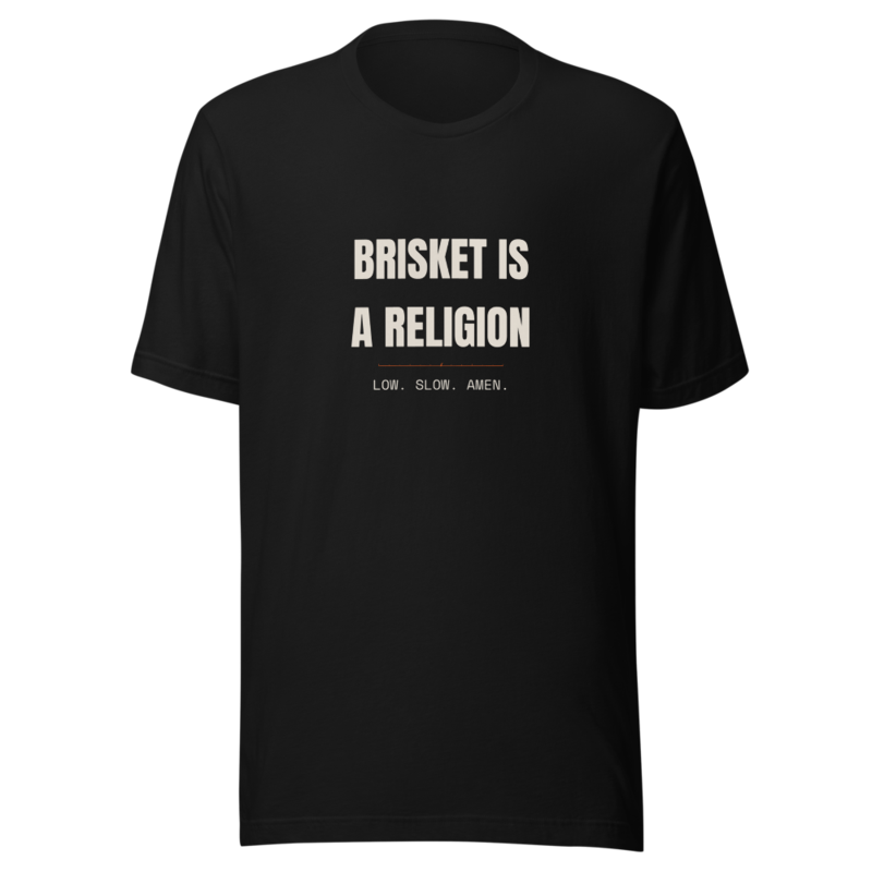 BRISKET IS A RELIGION Tee mockup