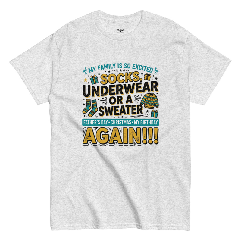 socks, underwear and sweater funny T- Shirt