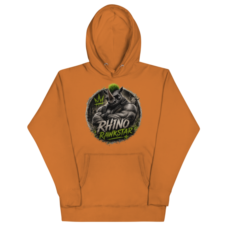 Rhino Rawkstar Emblem Unisex Hoodie — Adobe / 2XL