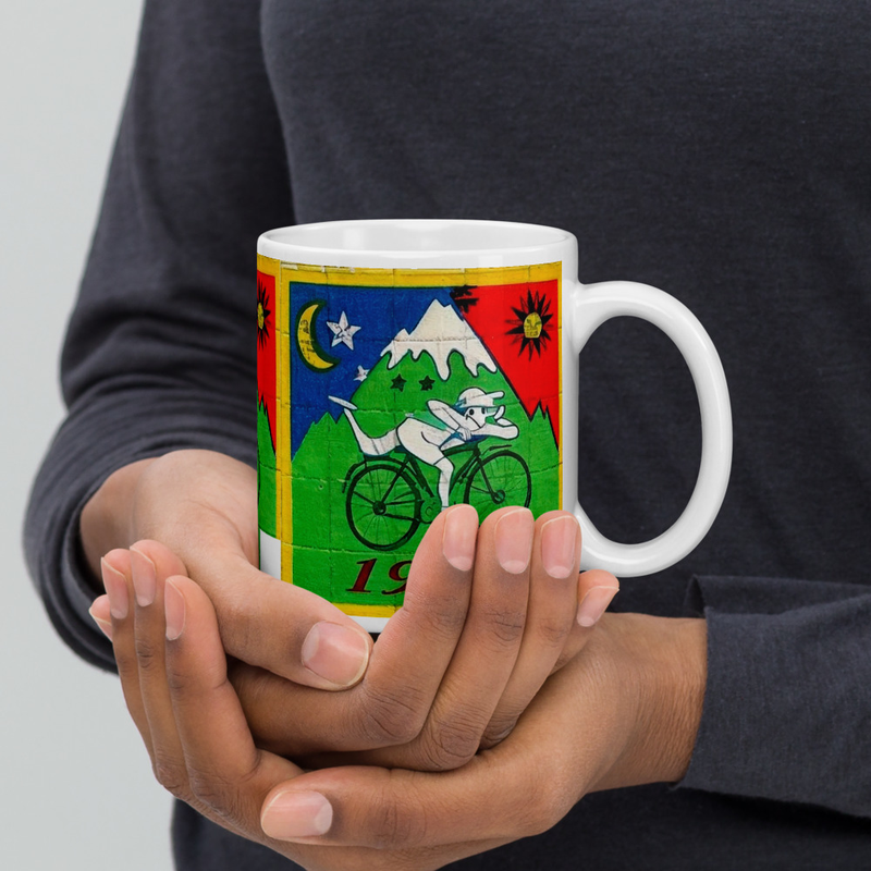 Bike White glossy mug