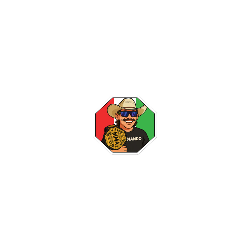 "Nando" Stickers – 15″×3.75″, White