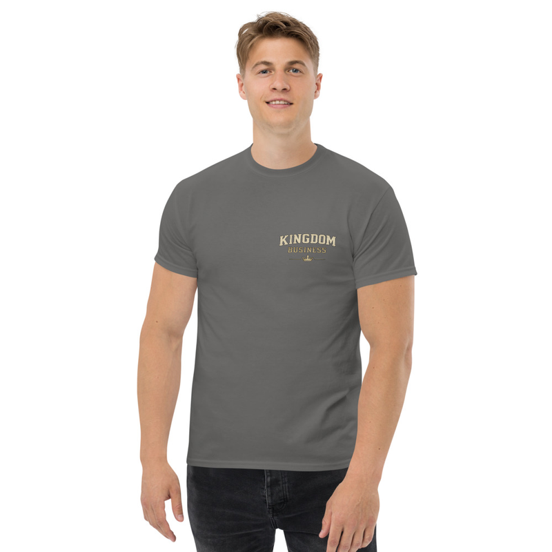Kingdom Business Christian Streetwear T-Shirt – M, Charcoal