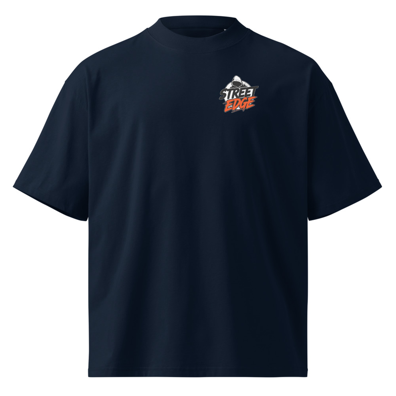 Unisex organic oversized high neck t-shirt