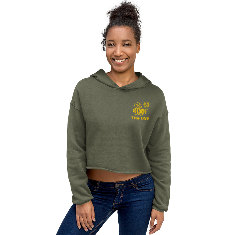 BEE the One Crop Hoodie – 2XL, Military Green