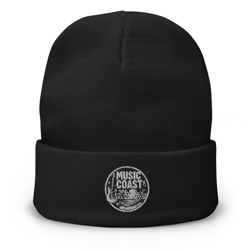 Music Coast Embroidered Beanie ( Guitar Logo )