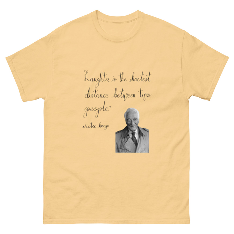 Victor Borge - "Laughter is the shortest distance between two people,"  – XL, Yellow Haze