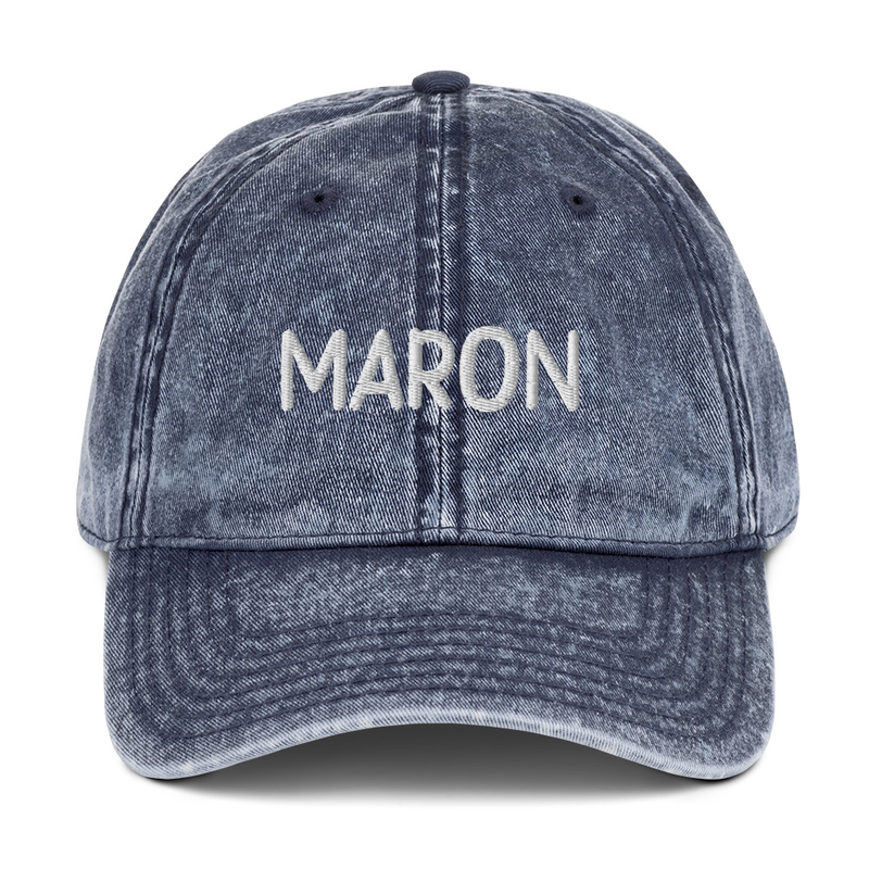 Italian Curse Word - Maron - Vintage Cotton Twill Cap - Dad hat - Funny Hat - Funny Gifts - Greatest Dad Hats - Funniest Dad Hats