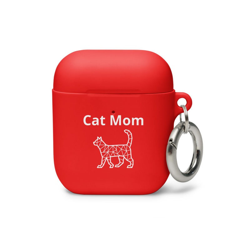 AirPods case: Cat Mom – AirPods, Red