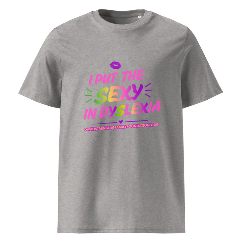 Unisex Organic Cotton Creator 2.0 T-Shirt | Dyslexia v1 – XS, Heather Grey