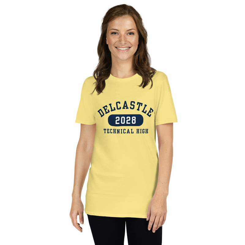 Short-Sleeve T-Shirt - Class of 2029 (Navy Font) – S, Cornsilk