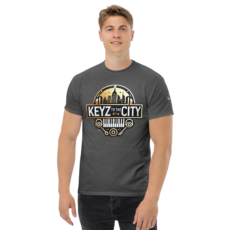 Unisex Keyz classic tee – XL, Dark Heather