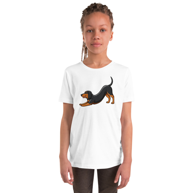 Downward Dog Dachshund Youth T-Shirt
