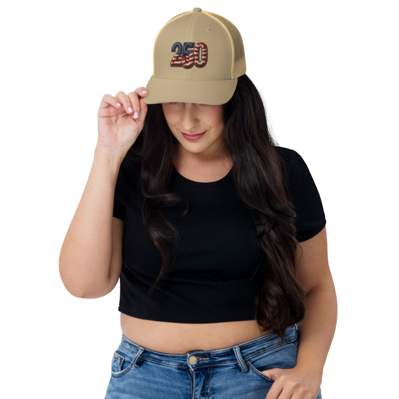 USA 250 | 250 Trucker Cap – One size, Khaki