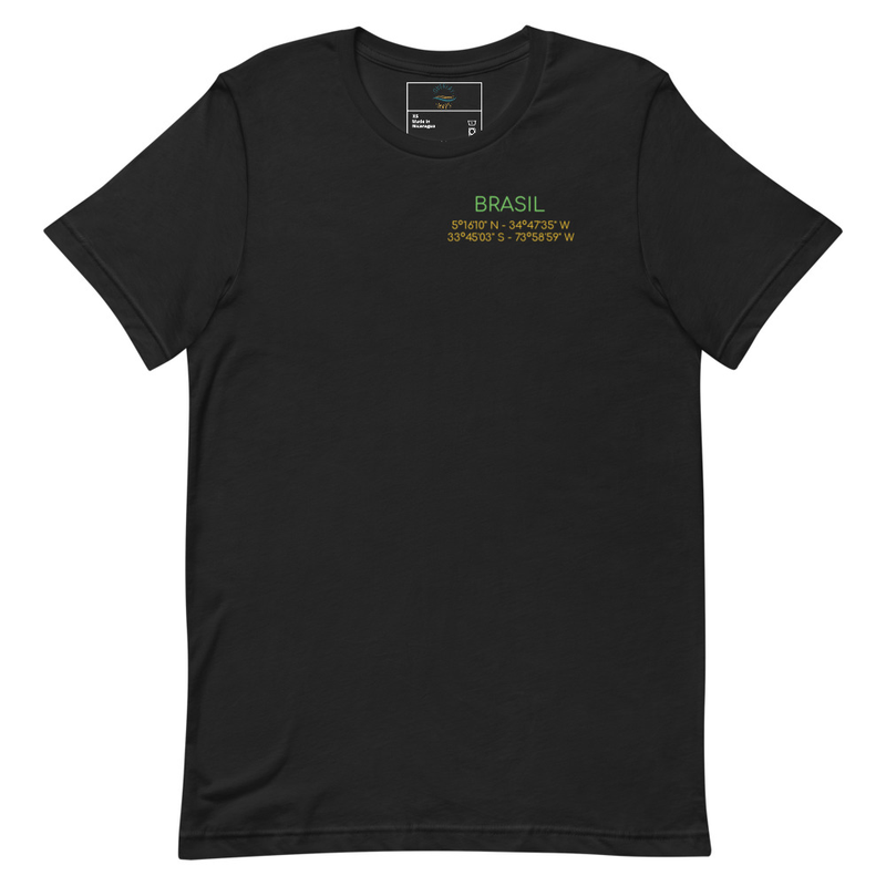 Brasil Rivers Map Unisex t-shirt view 2