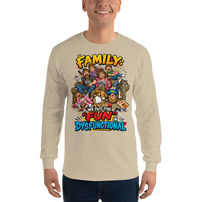 Dysfunctional - Men’s Long Sleeve Shirt – S, Sand