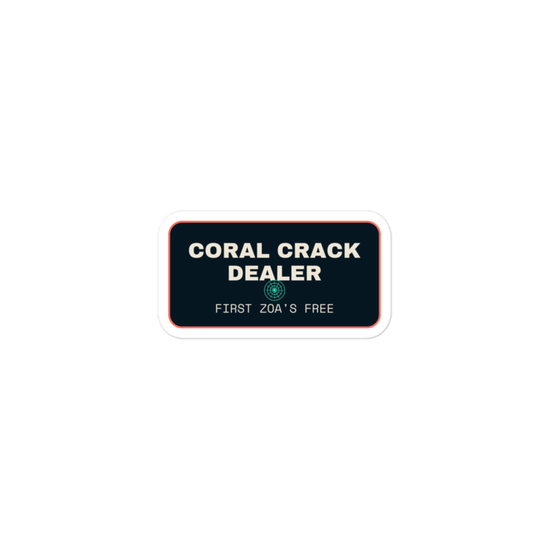 CORAL CRACK DEALER Sticker mockup